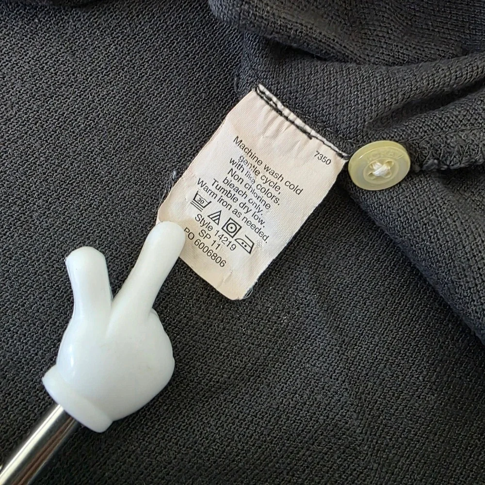 J. Crew Mens Skull Crossbones Pique Polo Shirt Gray Small 14219 SP11